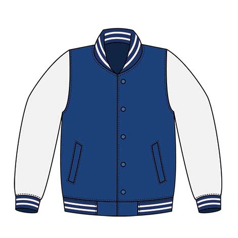 Varsity Jacket Baseball in Blue